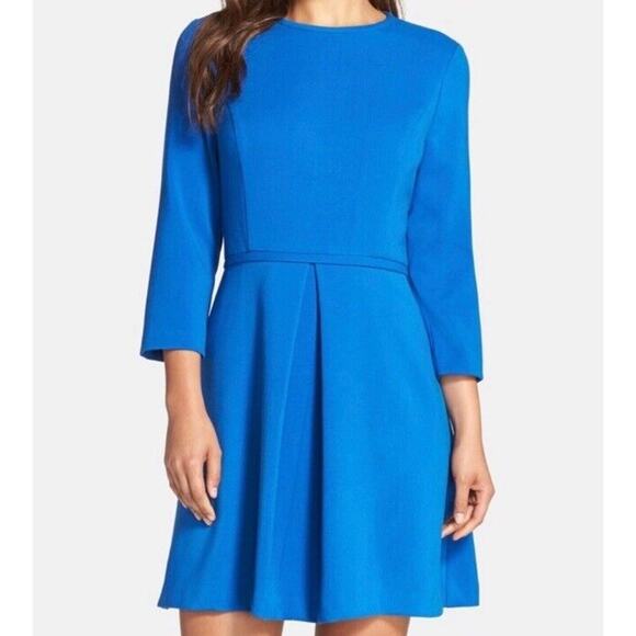 Eliza J Dresses & Skirts - Eliza J Royal Cobalt Blue Fit & Flare Dress Size 8